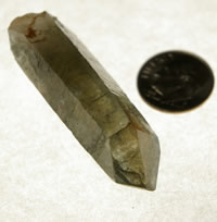 smoky quartz with tourmaline